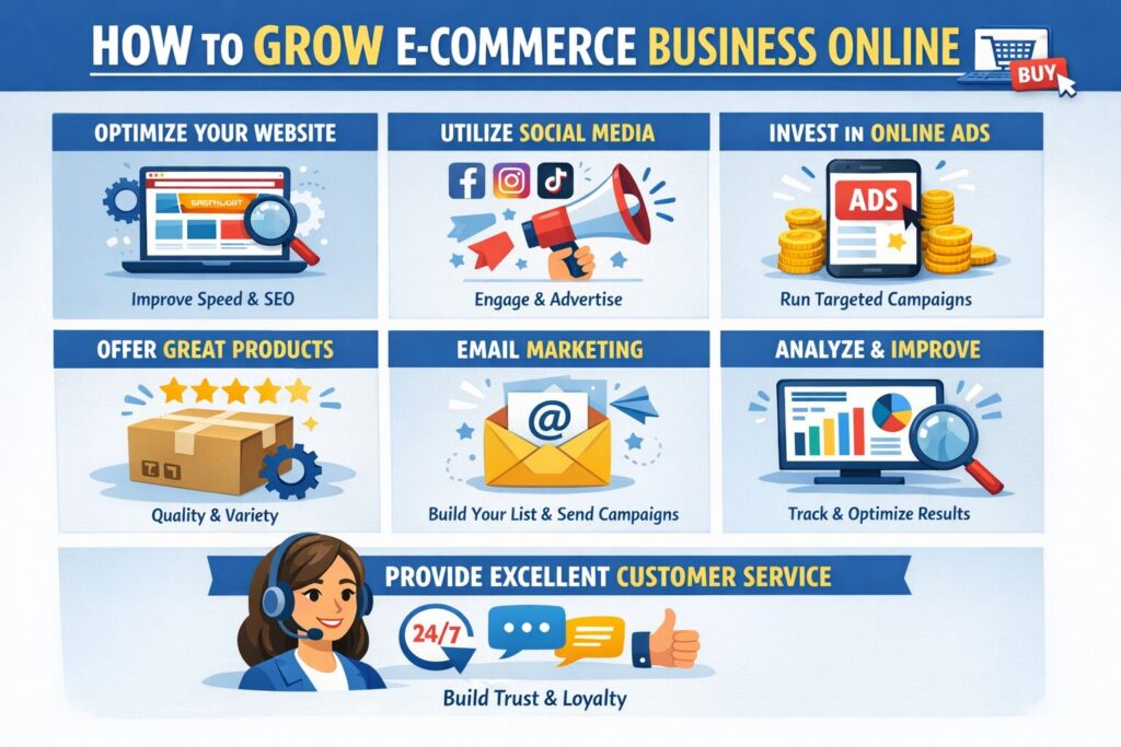 How to Grow E-commerce Business Online
