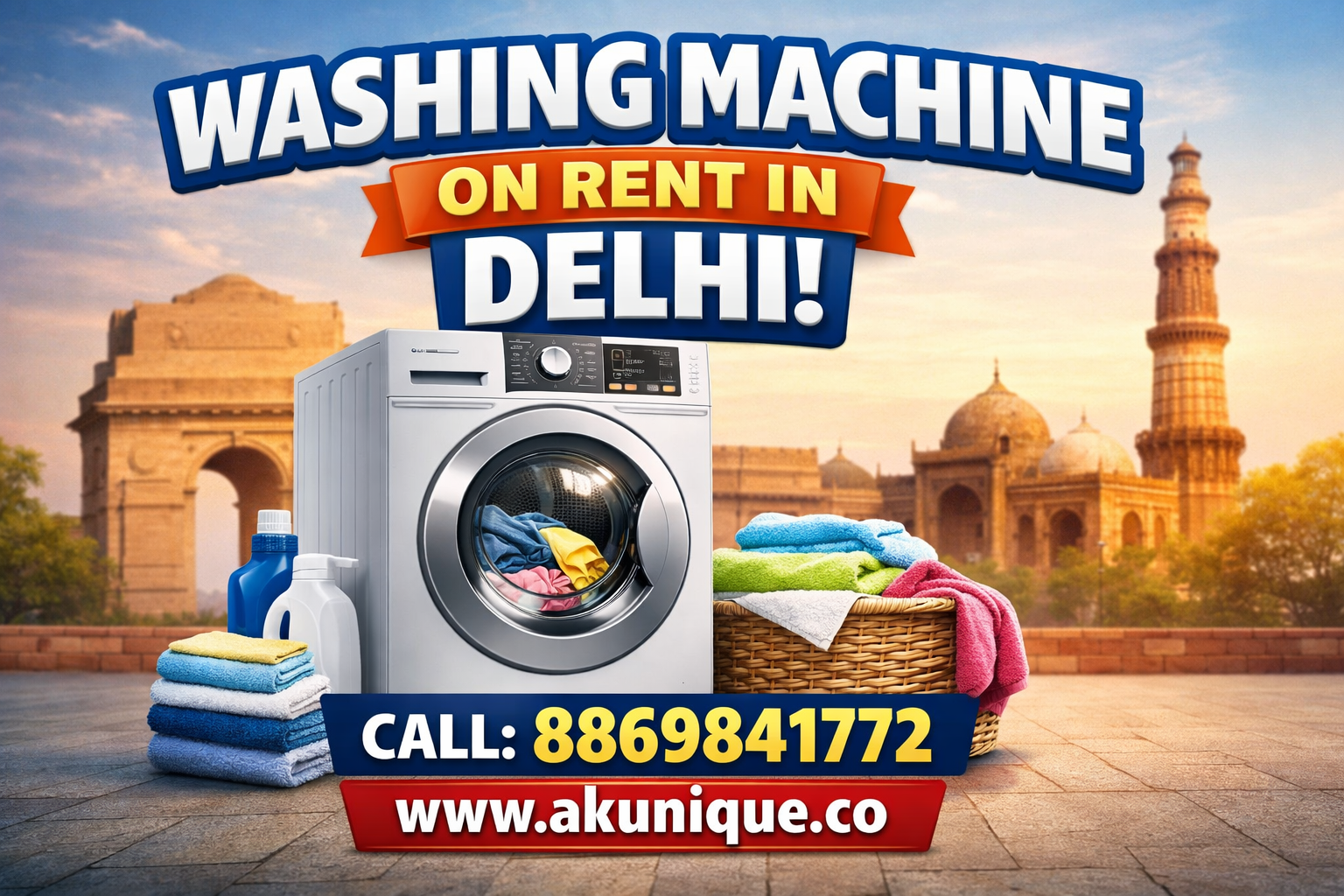 Washing Machine on Rent in Delhi