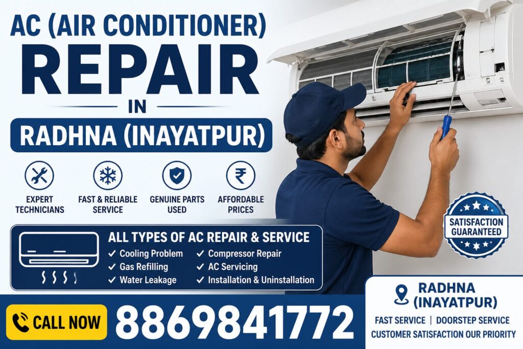 Professional AC Repair Services in Radhna (Inayatpur)