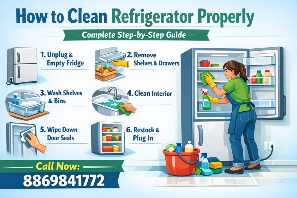 How to Clean Refrigerator Properly – Complete Step-by-Step Guide