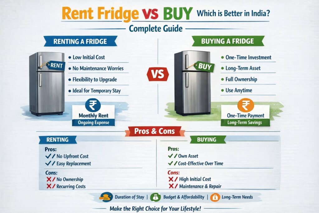 Rent Fridge vs Buy Which is Better India