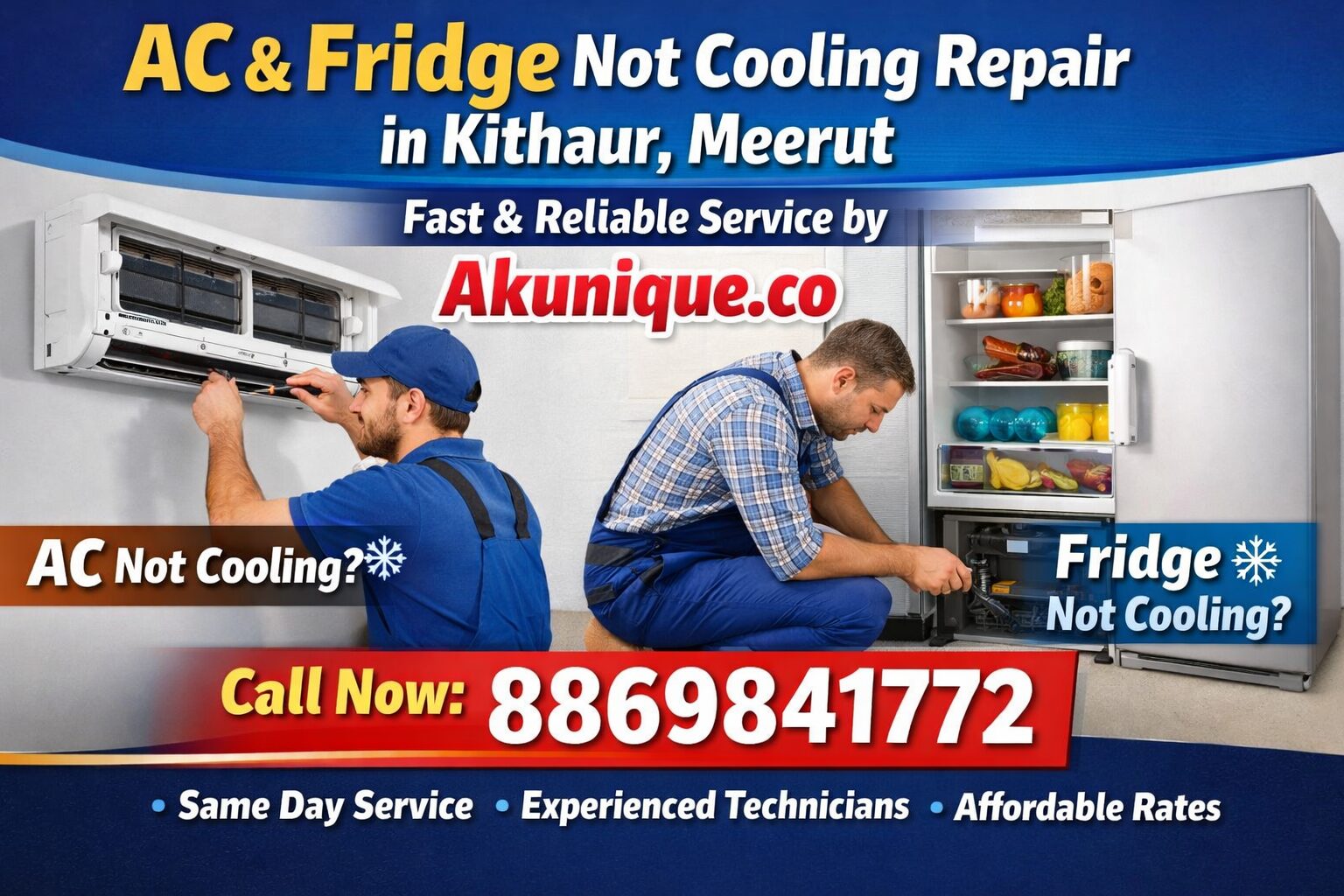 AC & Fridge Not-Cooling Repair in Kithaur Meerut