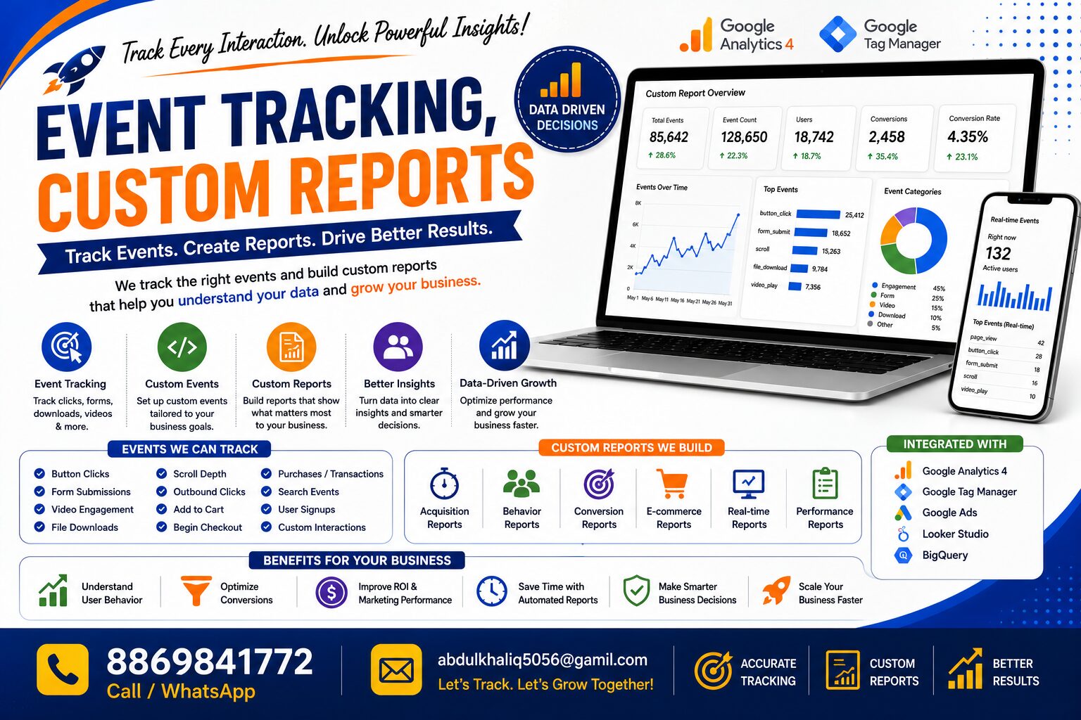 Event Tracking, Custom Reports