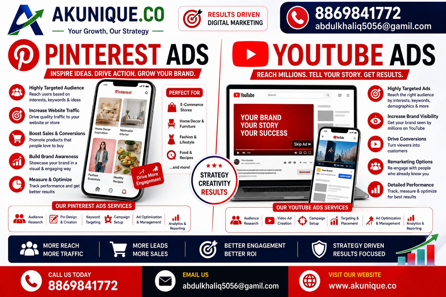 Pinterest Ads & YouTube Ads